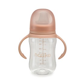 nouka Soft Spout Tritan Sippy Cup | Leak Proof and Easy Grip | Removable Handles | Bloom