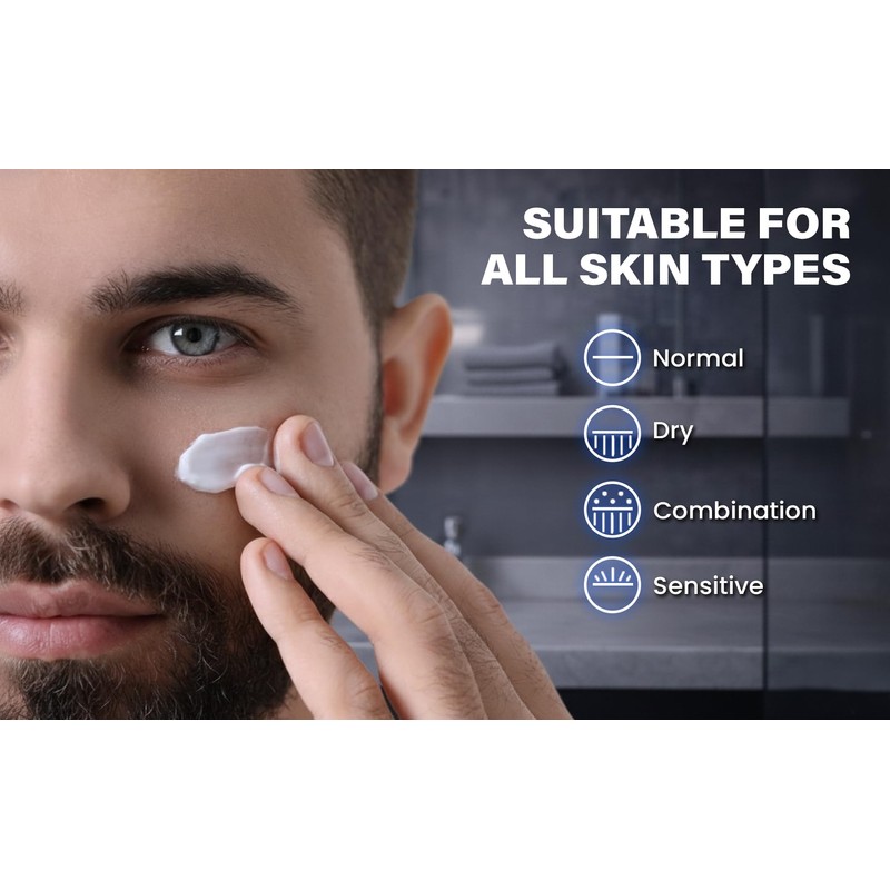 Men’s Face Moisturiser 100ml – Non-Greasy, Fast Absorbing Daily Cream