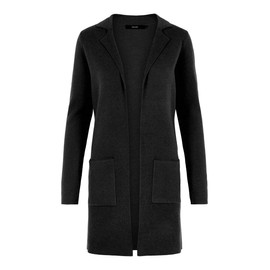 VERO MODA Women's Vmtasty Fullneedle Ls New Coatigan Noos Coat, Black (Black Black), 14 (Size: Large)