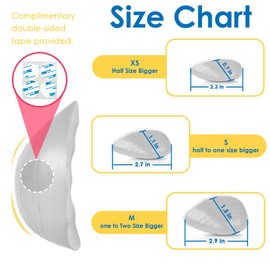 SQHT Shoe Filler for Too Loose Shoes, Soft Memory Foam Toe Cushion Inserts to Make Big Shoes Fit Tighter, Men & Women Shoe Size Reducer for Sneakers High Heels Boots (Gray, S: half to one size bigger)