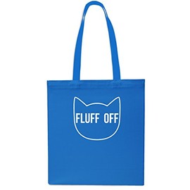Fluff Off Cat Face Tote Shopping Gym Beach Bag 42cm x38cm, 10 litrest-Small-Saphire