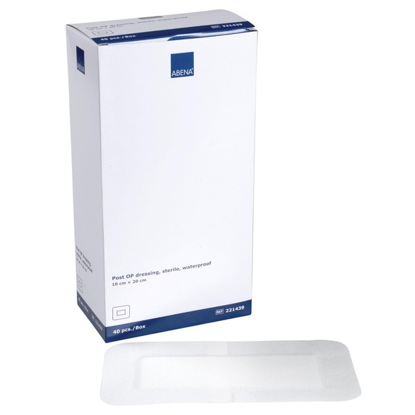 ABENA Pack of 40 Sterile Waterproof Wound Dressings, 10 x