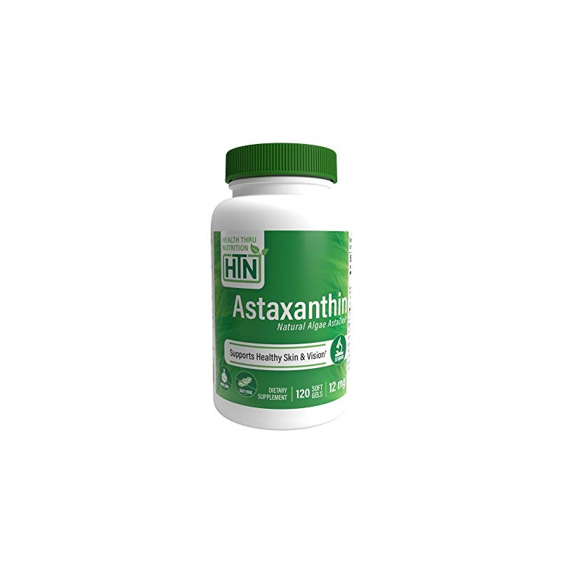 Astaxanthin 12mg as AstaZine Organic Algae (NON-GMO) 120 Softgels