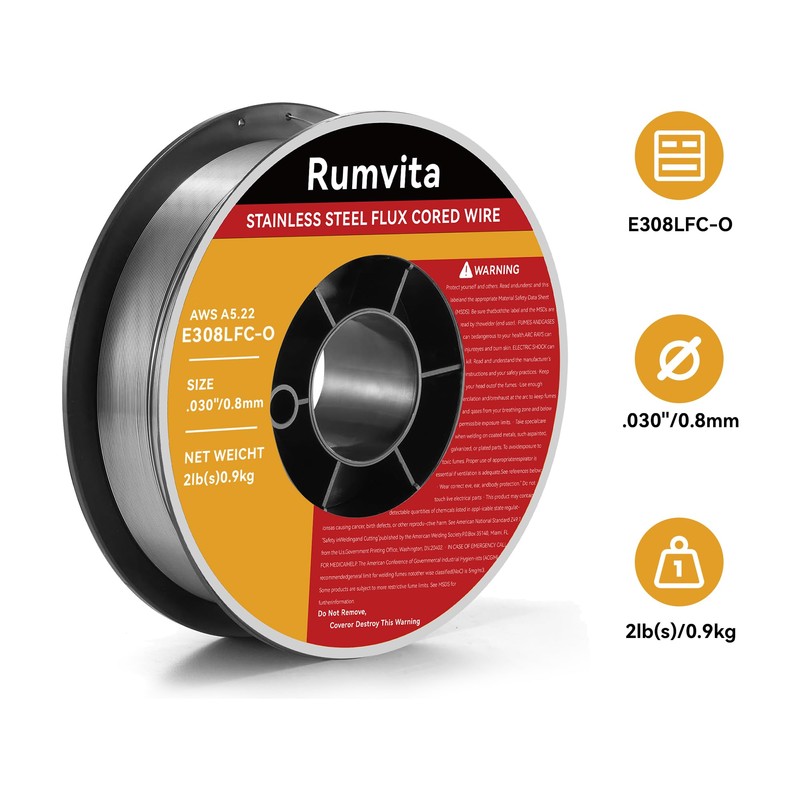 Stainless Steel Flux Cored Wire E308LFC-O .030-Diameter, MIG Welding Wire