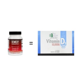 Vitamin D3 50,000 IU Capsules for Wellness Support – High-Potency Vitamin D Supplement for Bone & Immune Health, 15 Count
