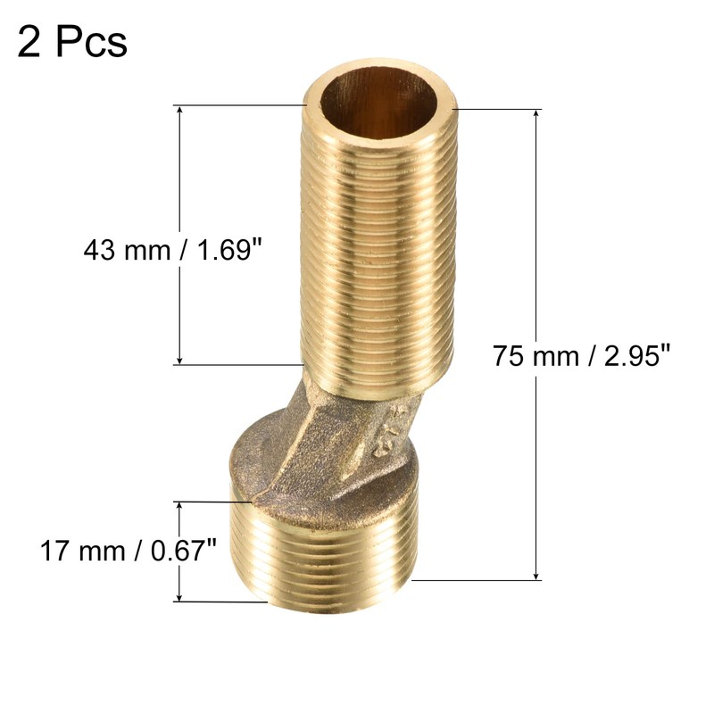 PATIKIL G1/2 to G3/4 Male Thread Claw Foot Bathtub Adapter,