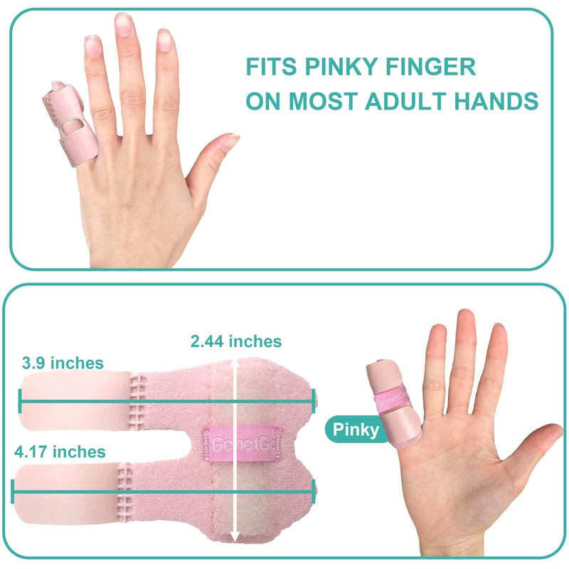 GenetGo 2 Pack Small Trigger Finger Splint - Pinkie Finger