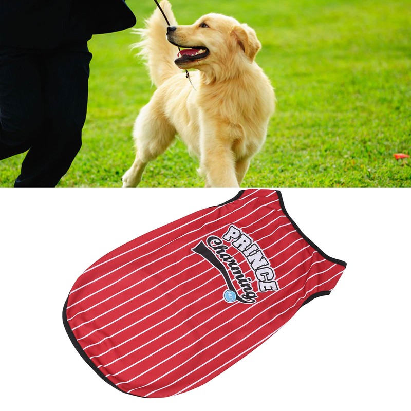 Pet Vertical Stripes Vest Vertical Stripes Classic Loose Prevent Sunburn