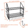 VyGrow 28 Inch Pot Rack Wall Mounted, 2 Tier Pots