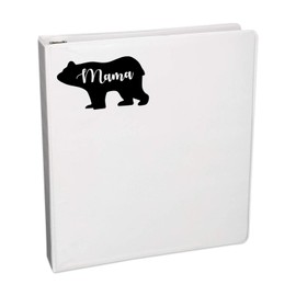 Bargain Max Decals Mama Bear Silhouette Decal Notebook Car Laptop 5.5" (Black)