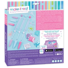 Make It Real Make It Real DIY Floaty Pens Kit - Create 3 Sparkly, Customizable Pens with Glitter & Charms - Fun Craft for Tweens, Girls & Kids Ages 8+ -Mess-Free Creative Activity Great Gift for Artistic Kids
