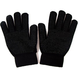 HiFEN® Kid's Winter Magic Gloves with Gripper Stretchy Warm Black Thermal Gloves For Boys or Girls Knit Gloves One Size
