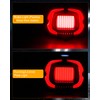 QUASCO LED Strobe Brake Tail Light Smoked Rear Taillight Compatible