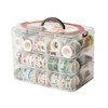 HomDSim Washi Tape Box Organizer Storage,Divider Closet Container,with 30 Adjustable