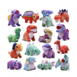 Unbranded 4 Pcs Mini Dinosaur Plush Toys Dino Assortment Small Stuffed Animal Plushie