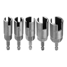 HARFINGTON 5pcs H11/13/15/17/19 Wing Nut Driver Set 11mm/13mm/15mm/17mm/19mm Metric 6-Point Socket 1/4" Hex Shank Power Deep Slot Wing Nut Drill Bit Wrench for Panel Nuts Bolts Screw Eyes