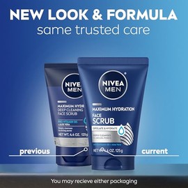 NIVEA Men Deep Cleaning Face Scrub 4.4 Ounce (Pack of 3) (Packaging May Vary)