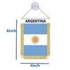 2PCS Argentina Suction Cup Hanger Hang Flag,4×6 inch Small Argentinians