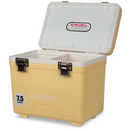 Engel UC7 7.5qt Leak-Proof, Air Tight, Drybox Cooler and Small Hard Shell Lunchbox for Men and Women in Fighting Lady Yellow