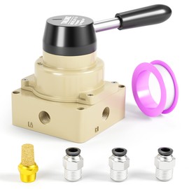 TAILONZ Rotary Lever Hand Valve HV-04 1/2"NPT 3 Position 4 Way