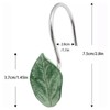 12 Pcs Decorative Rust Proof Leaf Shower Curtain Hooks -