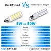 Megereet JDE11 120V 50W Halogen Candelabra Bulb Equivalent,E11 Led Bulbs