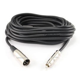 CablesOnline 25ft XLR Male Plug to Single RCA Male Audio Cable (XR-325B)
