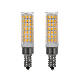 OMTO E12 LED Candelabra Bulbs ETL AC120V 7W C7 Bulb Equivalent to Halogen Bulb 60W T6 E12 Base E12 Light Bulbs for Ceiling Fan, Chandelier Lighting Wall Sconces (2, Warm White 2700K)