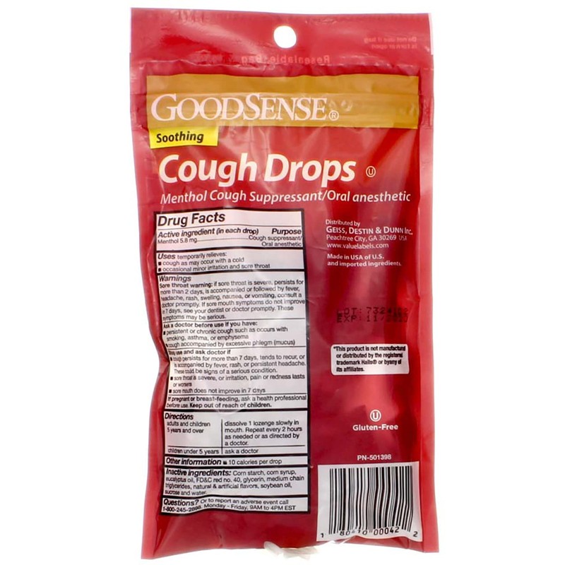 Good Sense Cough Drops Cherry - 30 Drops