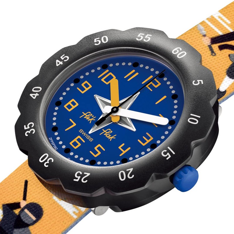 Flick Flak NINJAMAZING Story Time FPSP062 Boys Watch Blue, blue