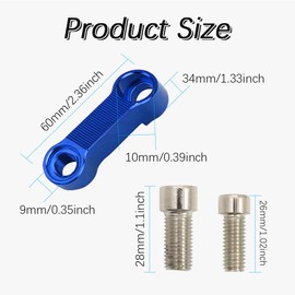 2PCS Motorcycle Mirror Extenders, Mirror Mount Risers, 10mm 8mm Motorcycle Rearview Mirror Adapter Kit Riser Mount Extender, Aluminum Alloy Mirror Risers for Motorcycle Sportbikes Scooters