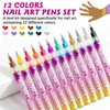 12 Color Nail Art Pens Nail Polish Markers Set for
