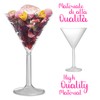 Decoraparty Transparenter Konfektbecher, Martini-Glas für Konfekt, Zeremonie, Tischdekoration, große Mitteldecke