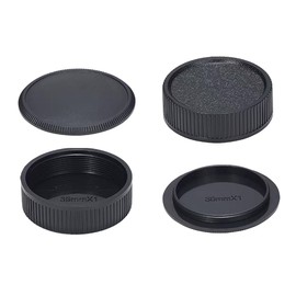 Camera Body Cover & Rear Lens Cap Compatible for Leica L39 M39 Camera & 39mm Screw Mount Lens (2+2 Packs)