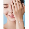 TEAMER Four Leaf Clover Bracelet Stainless Steel Irish Good Luck