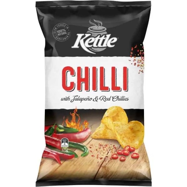 Kettle Bulk Kettle Chilli Potato Chips 165g ($5.99 each x 12 units)