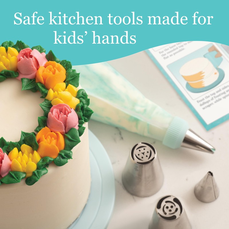 Playful Chef: Kids Cake Decorating Kit - Includes Pans, Reusable