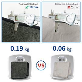 BMLEI Paños de microfibra para limpieza de coche, 1200 g/m², toallas de microfibra ultra gruesas para coches, toalla de secado suave para lavar, pulir y detalles de automóviles, 16 x 16 pulgadas (paquete de 3)