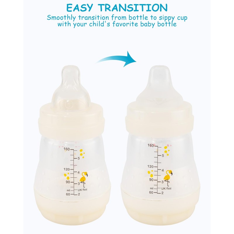 Sippy Cup Nipples for Mam Baby Bottles, Soft 100% Silicone
