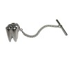 Kiola Designs Silver Toned Shiny Dental Tooth Teeth Tie Tack