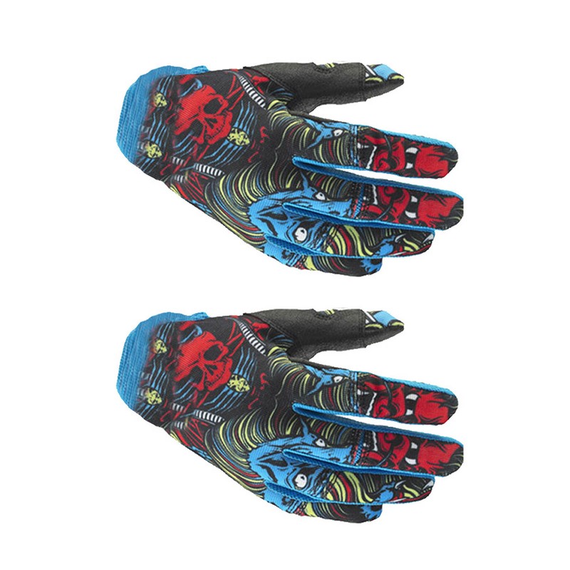 1 Pair Blue Motorcycle Sport Gloves Fashionable Non Slip 2