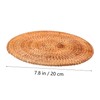 Homoyoyo Handwoven Round Rattan Placemat - 20 Inch Wicker Kitchen
