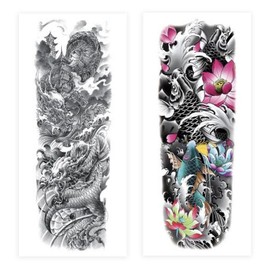 Gorilla Long Sleeve Tattoo Sticker Tattoo Irezumi Large, Mixed 2 Types (Set B), 1 Set / 고릴라 긴팔 타투 스티커 문신 이레즈미 대형, 혼합 2종 (세트B), 1세트