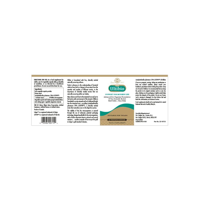 Probi-20 Billion, 30 VCaps by Solgar