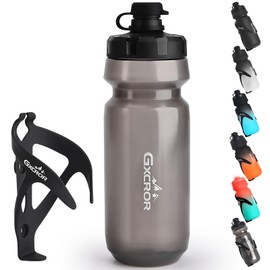 GXCROR Bike Water Bottle Holder with Bottle Combo, Lightweight, Durable & Secure Water Bottle Cage Set, Easy Installation, Fit for Sport Outdoor Cycling, MTB Road