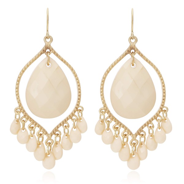 Bohemian Multi Beads Tassel Chandelier Dangle Drop Earrings for Women