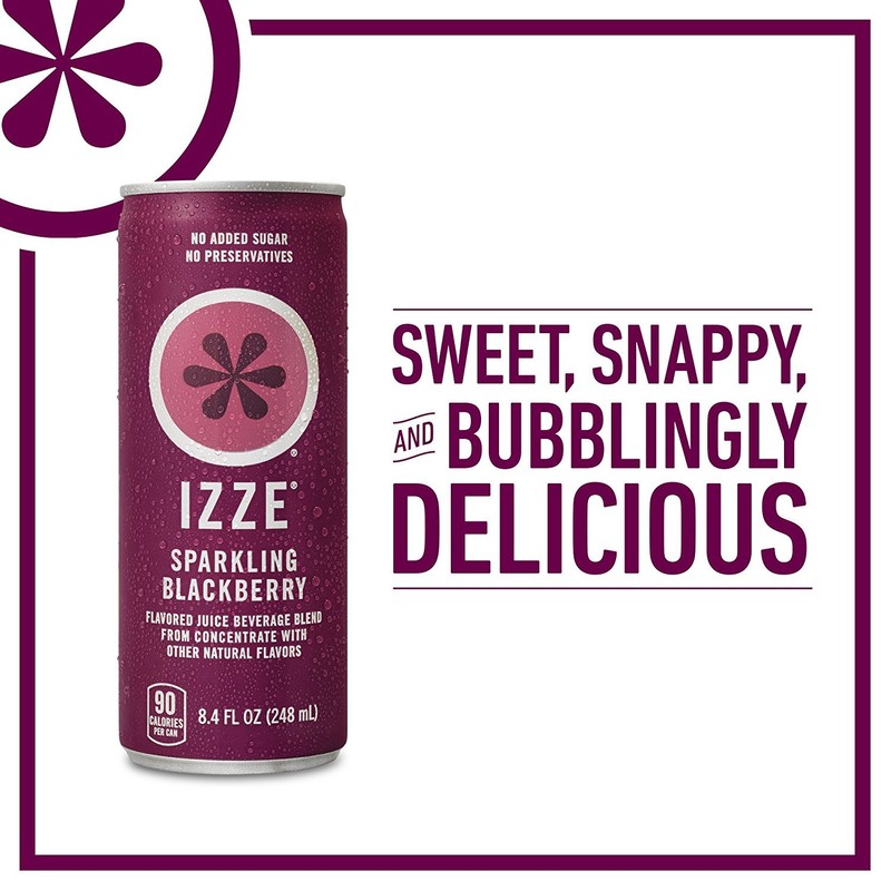 IZZE Sparkling Juice, Blackberry, 8.4 oz Cans, 4 Count