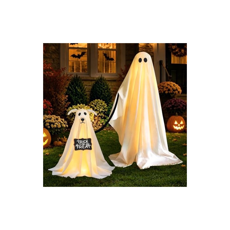 Paquete de 2 decoraciones de Halloween para interiores de perros
