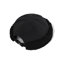 Clape Warm Winter Docker Hat Waterproof Docker Cap Adjustable Thick Peakless Cap Rolled Cuff Brimless Hat Beanie Skull Cap