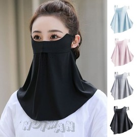 Airhole Women's Adjustable Cooling Mask UV Protection Summer Cheek Face Motorcycle Face Headscarf Front / 에어홀 여자 길이조절 쿨링 마스크 자외선차단 여름 볼 얼굴 오토바이 안면 두건 전면